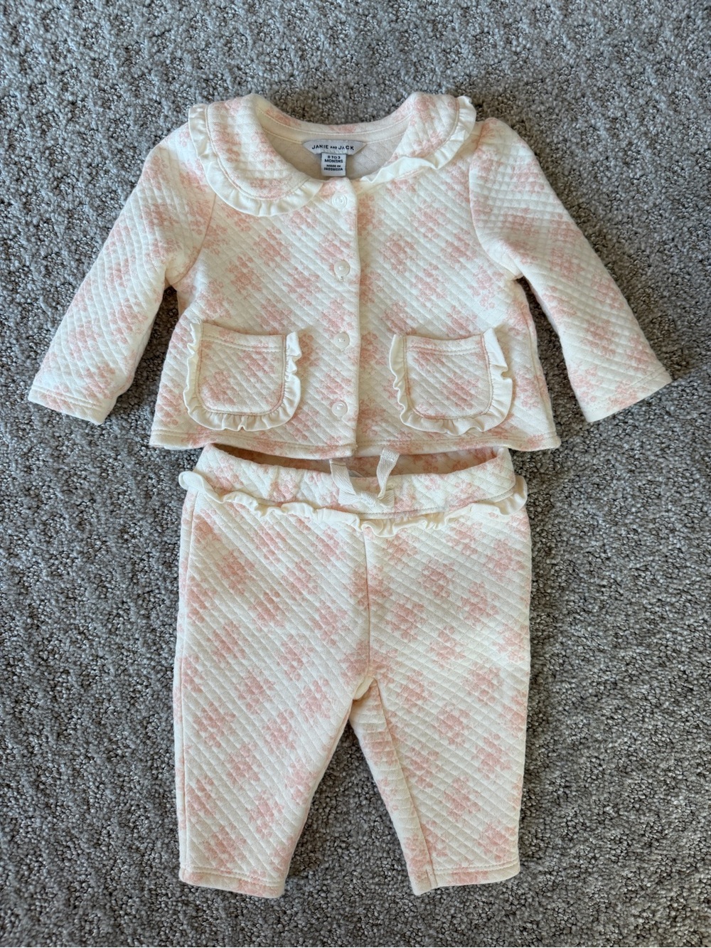 Janie &  Jack Baby Pink Quilted Two-Piece Set